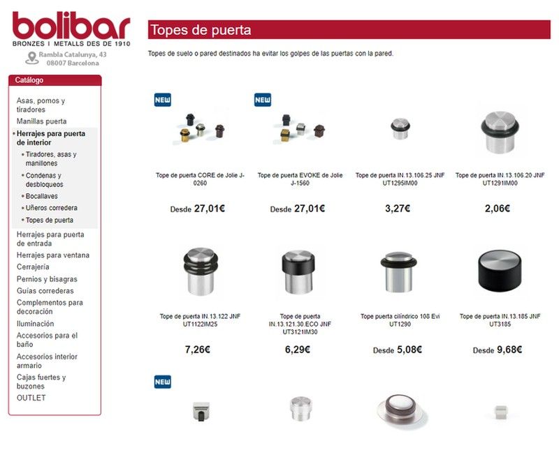 Topalls de porta a Bolibar