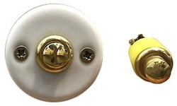 Botón pulsador de latón pulido para timbre, botón exterior para puerta de  entrada