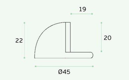 Batente de porta Lux UT3050