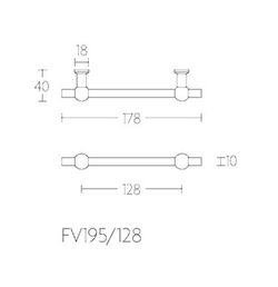 Poignée FV195/128 Formani Ferrovia A1195 128mm