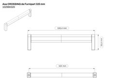 Poignée 102990 CROSSING par Furnipart A1029