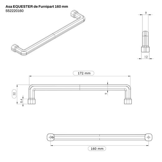 Poignée 552220 EQUESTER par Furnipart A5485