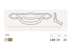 Poignée horizontale fixe A0219LV11