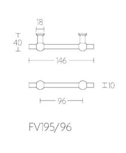 Formani Ferrovía Poignée A1195 96mm