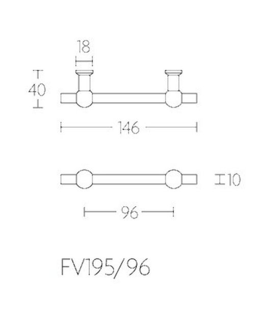 Formani Ferrovía Poignée A1195 96mm