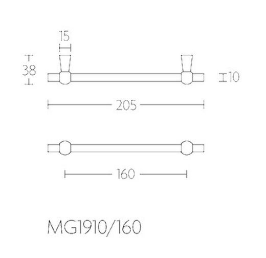Poignée Formani Timeless MG1910/160