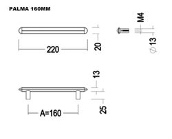 Poignée Poignée 193 PALMA Quincalux A0170