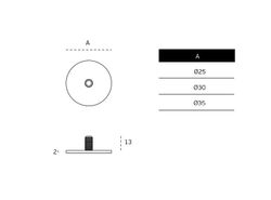 Base de butée de porte IN.13.BS JNF UT0145