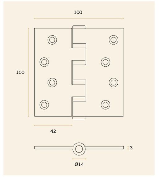 Charnière IN.05.021.100.CF JNF BO0521IM10