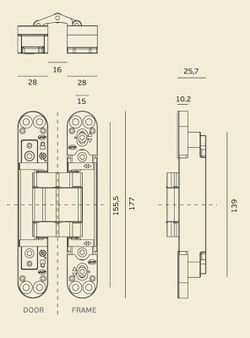 Charnière invisible IN.05.062.B JNF BO0072NE00