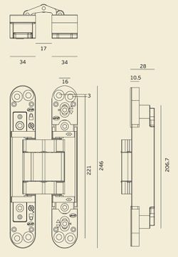 Charnière invisible IN.05.063 JNF BO0073PL00