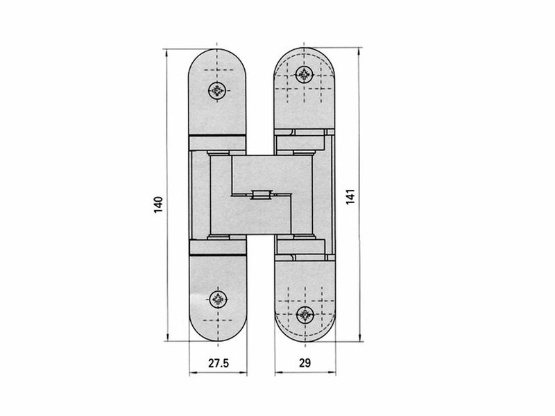 Bisagra invisible modelo Tectus ref. BO0310NS14 — Ferreteriabolibar