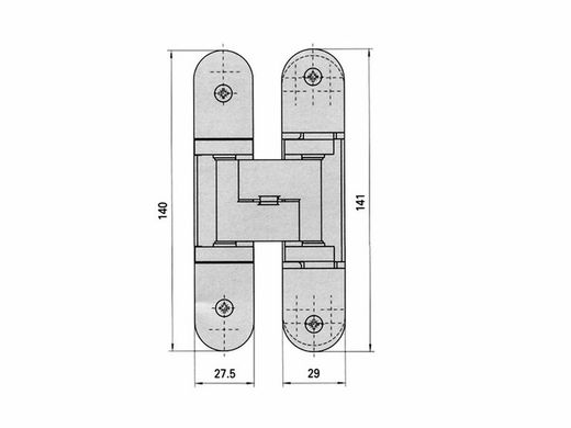 Bisagra invisible modelo Tectus ref. BO0310NS14
