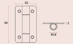 Charnière SM.005.B JNF BO9005IM90