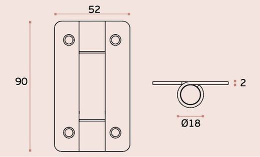 Charnière SM.005.B JNF BO9005IM90
