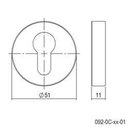 Trou de serrure 167-0C Quincalux QO0157