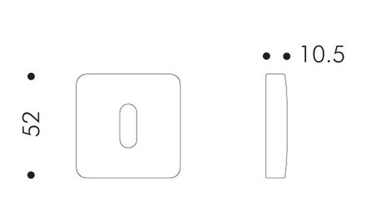 Fechadura quadrada PT13 Colombo QO0011CMCI