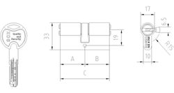 Cylindre de sécurité moyenne MCM SCX CC5900