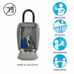 Coffre-fort portable renforcé pour clés (avec cadenas)