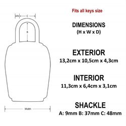 Coffre-fort portable renforcé pour clés (avec cadenas)