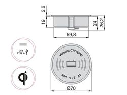 Chargeur sans fil Emuca Airtop EE91000000
