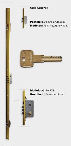Serrure anti-levier à cylindre 511.45CIL Arcu CO5512