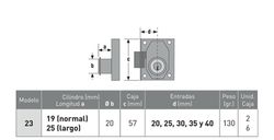 Serrure à cylindre en applique 23 URKO CM0023