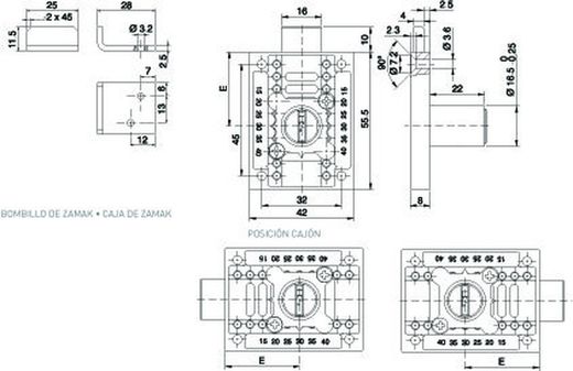 Verrou de montage en surface Ojmar CM0956NI22