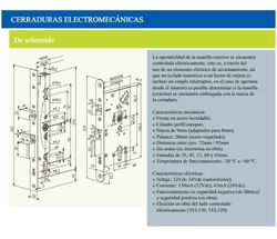 Cerradura electromecánica con solenoide CE8140AI55