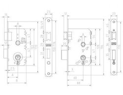 Cylindre de serrure G/LL 2501 MCM CO2501HN45