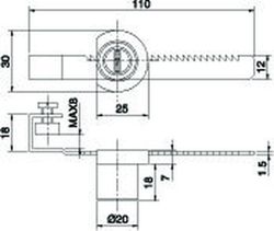 Serrure de porte coulissante en verre Ojmar CM0155NI00 2915