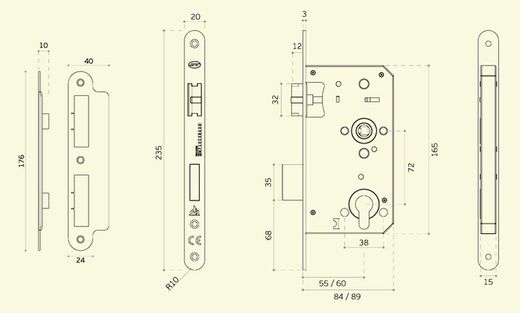 Serrure de sécurité IN.20.995.R JNF CO0995