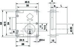 Serrure en applique 902 Ojmar CM0902NS22