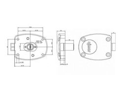 Serrure à glissière pour casier 34 Ojmar CM0034