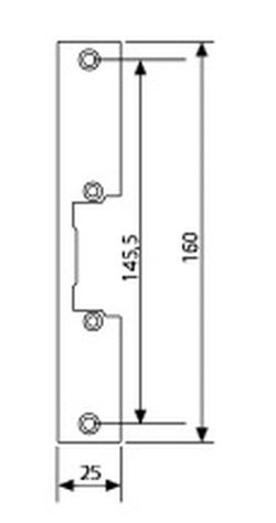 Serrure électrique TESA INOX sans déverrouillage réf. CE0180AI00