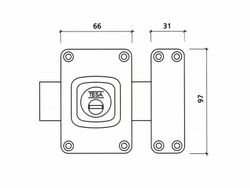 Serrure Tesa modèle CO2101HE00