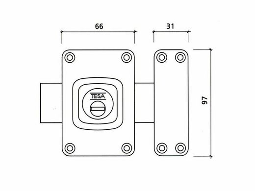 Serrure Tesa modèle CO2101HE00