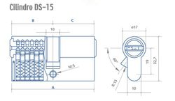 Cylindre à goupilles Ezcurra CC1015 DS15