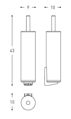 Porte-brosse WC noir et blanc 2513600 Cosmic WC2490NM00