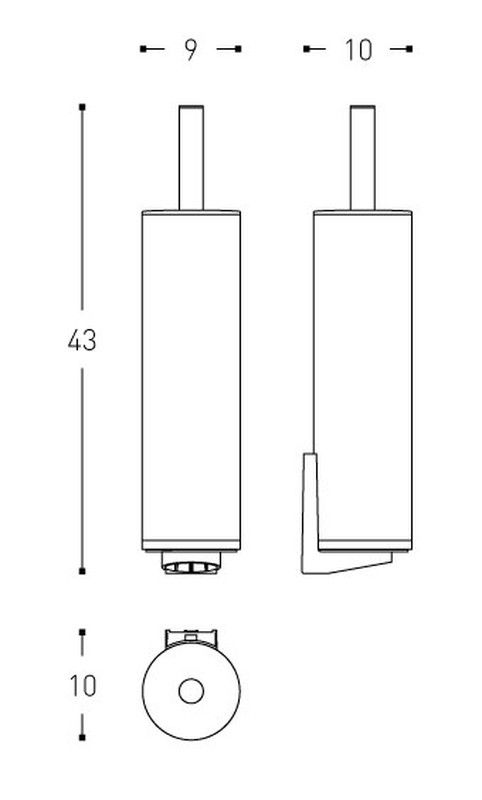Porte-brosse WC noir et blanc 2513600 Cosmic WC2490NM00
