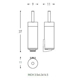 Porte-brosse WC sur pied ou mural Logic 2499800 WC2172IM00