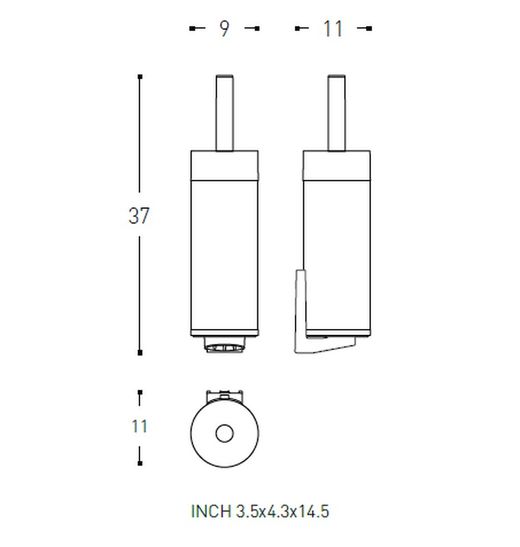 Porte-brosse WC sur pied ou mural Logic 2499800 WC2172IM00