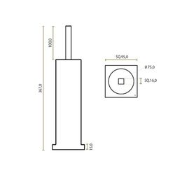 Porte-brosse de toilette JOLIE (et support en option)