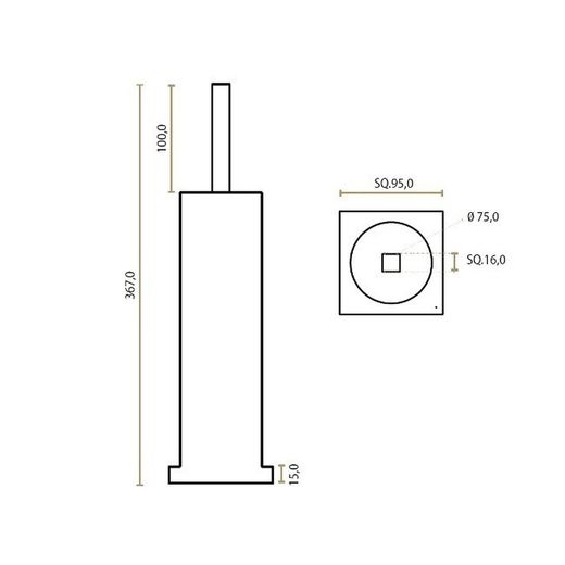 Porte-brosse de toilette JOLIE (et support en option)