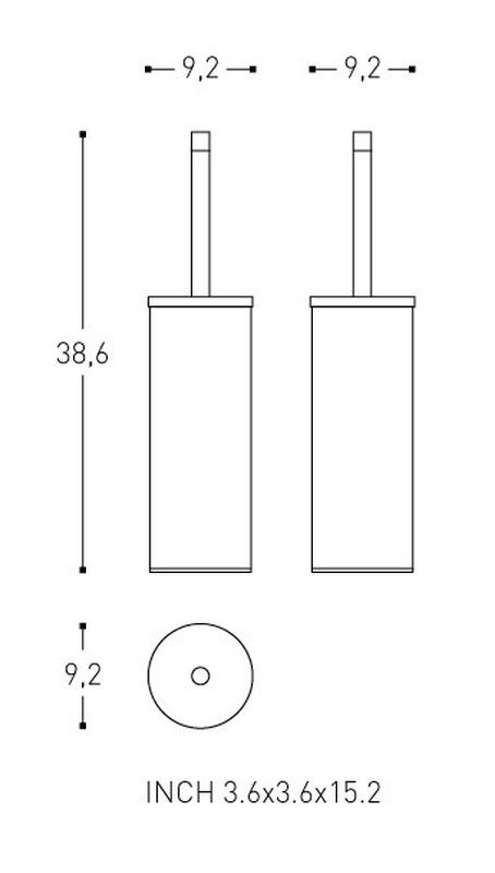 Porte-brosse WC Logic 2260201 Cosmic WC2168CR00