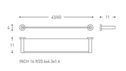 Étagère de salle de bain Architect 2050144 Cosmic WC2070CR43