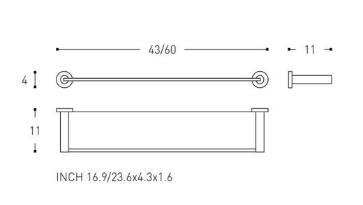 Étagère de salle de bain Architect 2050144 Cosmic WC2070CR43