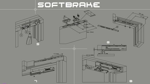 Amortisseur de porte coulissante Softbrake Saheco GO3578GR80