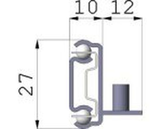 Guide de tiroir avec bride GC0841