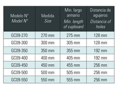 Guide de tiroir Quadro Becusa GC0660